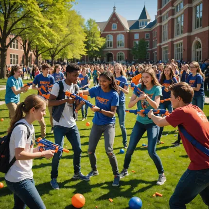 Mitralieră Nerf pentru Jocuri de Grup: Mitralierele Nerf Sunt Distractive pentru Activități de Grup Studențești